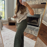 T. Green Polka Dot Corduroy Pants
