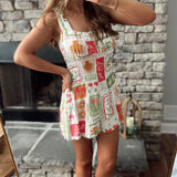 Sweet Twist Square Neck Sleeveless Smocked Mini