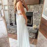 Ivory Refined Stripe Maxi Dress