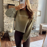 Olive Slow Sundays Sweatshirt