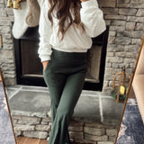 Moving & Grooving Deep Forest  Graphene-Blend Wide Leg Active Pant