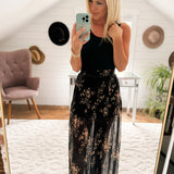 Miranda Mesh Black Floral Pant