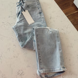 Mica French Blue Cigarette Crop Denim