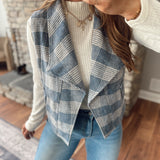 Blue Streak Plaid Vest