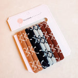 Bow Patterned Hair Ties Set (8)
