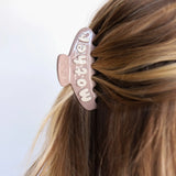 Brown & Cream Mother Claw Clip