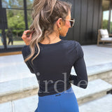 BIRDIE AirSkin Long Sleeve Top in Black