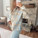 Bryn Tan Multi Plaid Button Down
