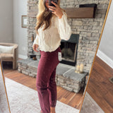 Mica Wine HR Cropped Joggers