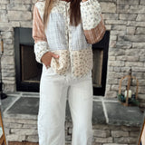 Perfectly Quilted Ivory Multi Pattern Padded Jacket
