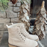 Gloria Sand Lace Up Boots