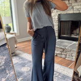 Blueprint Short Sleeve & Flare Hem Pant Set