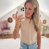 Taupe Cozy Charm Top