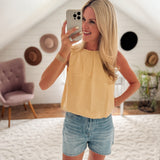 Goldenrod Bubble Crop Top