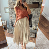 Latte Wade Maxi Skirt