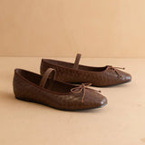 Coffee Woven Logan Ballet Flat