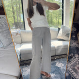 Greige Cargo Craze Tencel Wide Leg Pants
