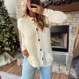 Cream Hearthside Oversized Sleeveless Sweater