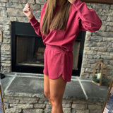 High Stakes Dark Rose Athleisure Scuba Shorts