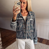 Indigo Plaid Lara Jacket