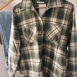 Olive Romy Flannel Jacket