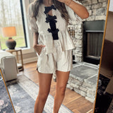 Tied and True Short Sleeve & Shorts Set