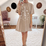 Country Star Mocha T-Shirt Dress