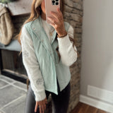 Purely Peppermint Collared Snap Button Vest