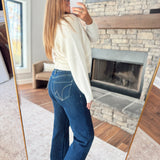 Mica Indigo Dye Blue Straight Loose Denim