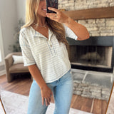 Blue Phoenix Striped Top