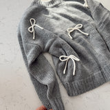 Gray Adorned in Bows Sweater