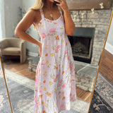 Lavender Monaco Tiered Midi Dress