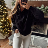 Black Reset Fleece Hoodie