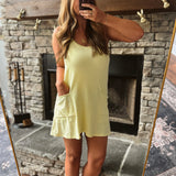Yellow Glow Move With Me Mini Dress