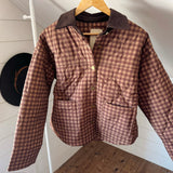 Brown Nova Checker Quilted Jacket