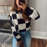 Navy Boxed In Sweater