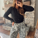 Black Open to Anything Cardigan