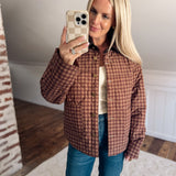 Brown Nova Checker Quilted Jacket