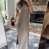 Sasha Mocha Scuba Modal Maxi Dress