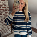 Navy Striped Estela Pullover