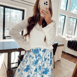 Effortless Getaway Ivory Open Knit Sweater