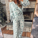 Hunter Green Holly Satin Gingham Pajamas