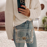 Clear Studded Crossbody