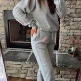 God Bless This Life Heather Grey Jogger Sweatpants
