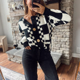 Golden Grid Cardigan