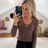 Chocolate Basic Scoop Tee IN STORE