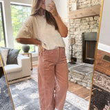 Rose Corduroy Wide Leg Pants