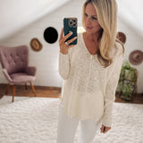 Ivory Sheer Relaxed Sweater IN STORE
