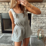 Dark Sage Beachwalker Gauze Romper