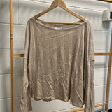 Riley Ribbed Oat Long Sleeve FINAL SALE